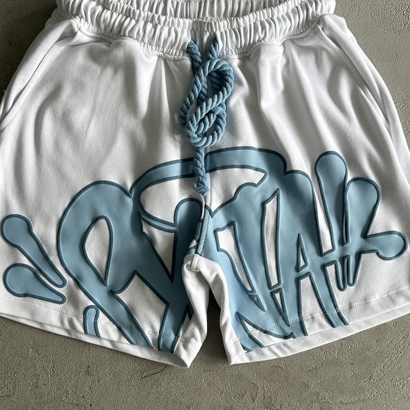 Fato de Treino Shorts Synaworld White Blue