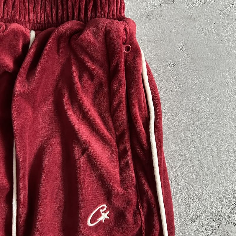 Fato de Treino Corteiz Veludo Vermelho