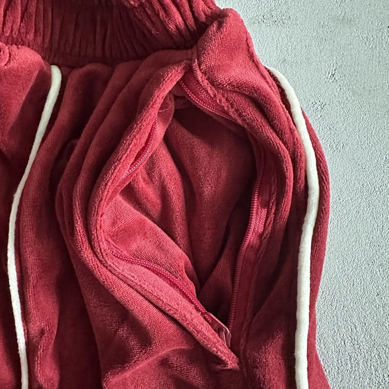 Fato de Treino Corteiz Veludo Vermelho